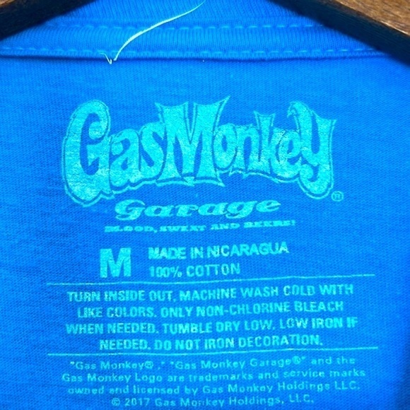 Gas Monkey Garage - Blue Gas Monkey Garage Spade Graphic T Shirt Size Medium - Picture 8 of 9